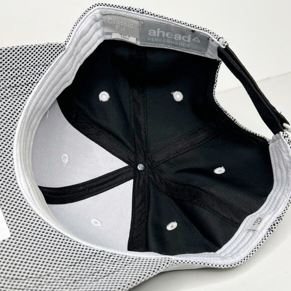 AHEAD Performance Mesh Back Cap 2 Tone Nebula Baseball Hat Black White One Size - Picture 6 of 10